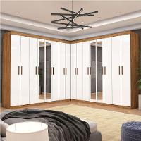 Closet Casal Duplo Rubi Premium 16 Portas Plus 8 Gavetas Cinamomo Branco - 2