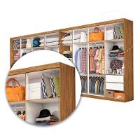 Closet Casal Duplo Rubi Premium 16 Portas Plus 8 Gavetas Cinamomo Branco - 3