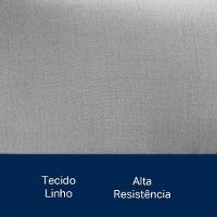 Conjunto 4 Cadeiras Lavínia Linho Cinza/aço Preto - Salaone Linho Cinza/aço Preto - 7