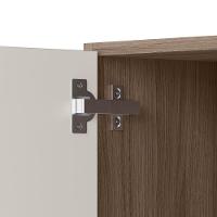 Armario Aereo Balcao 2 Portas 70cm Mdf Kali Nicioli Carvalho Toq Off White Cetim - 6