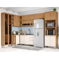 Cozinha Modulada Requinte 9 Peças Com Torre Quente 2 Fornos Nature/areia - Móveis Henn Nature/areia - 2