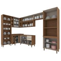 Cozinha Modulada Requinte 9 Peças Com Torre Quente 2 Fornos Nature/areia - Móveis Henn Nature/areia - 6