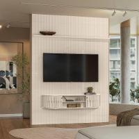 Combo Home Suspenso + Painel Para Tv 60 Polegadas New Monte Carlo - 7 Decor Calacata E Off White - 2