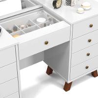 Penteadeira Camarim Mila Branco Sem Banqueta - Móveis Luapa Branco - 3