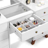 Penteadeira Camarim Mila Branco Sem Banqueta - Móveis Luapa Branco