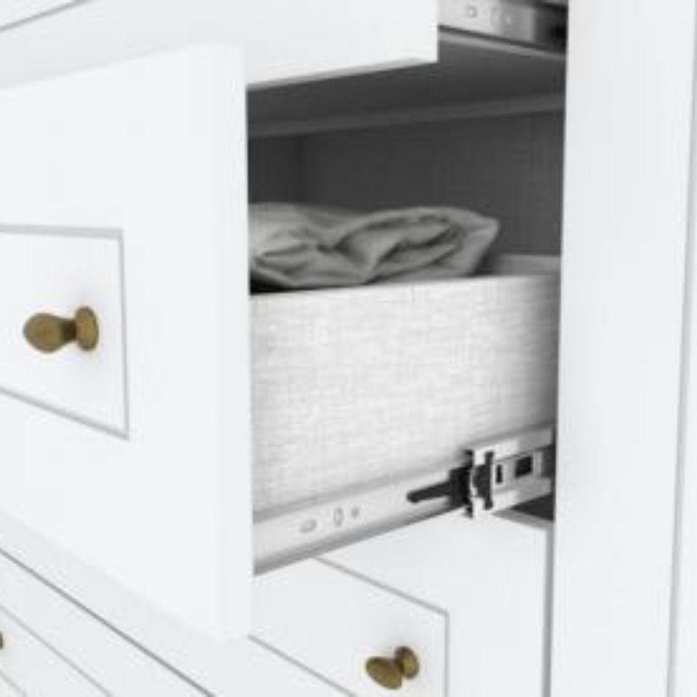 Conjunto Quarto Henn Americana 2 Peças 7 Portas 8 Gavetas Branco - 8