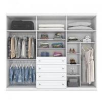 Conjunto Quarto Henn Americana 2 Peças 7 Portas 8 Gavetas Branco