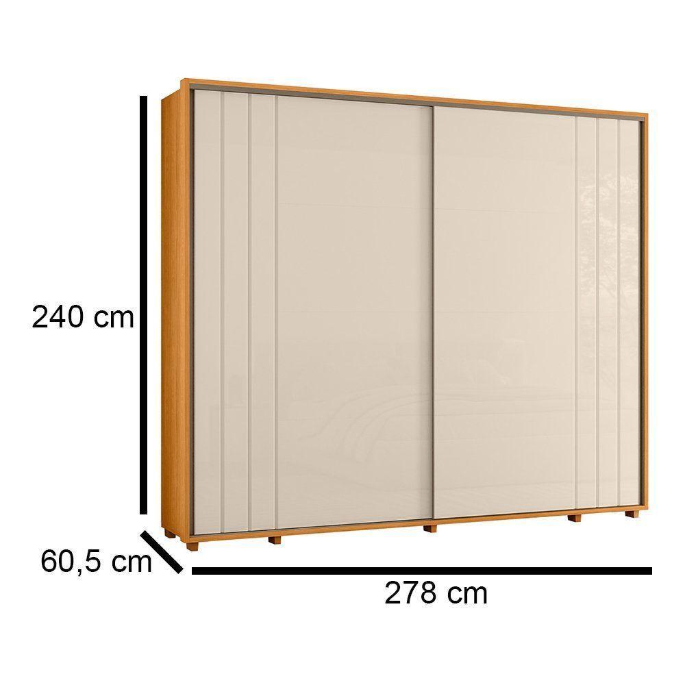 Guarda-roupa Casal Dalí Ripado Com Escada 2 Portas 8 Gavetas - 7 Decor Cinamomo - 4