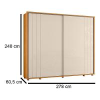 Guarda-roupa Casal Dalí Ripado Com Escada 2 Portas 8 Gavetas - 7 Decor Cinamomo - 4