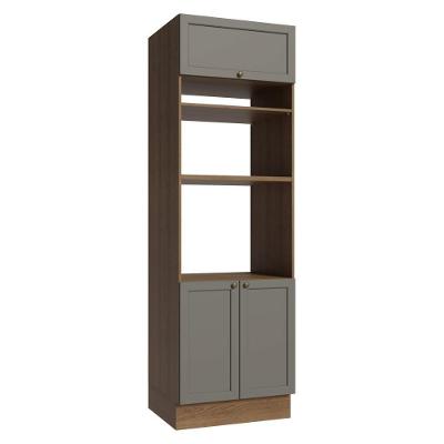 Torre Quente 70 Cm 3 Portas Vik Madesa Rustic/cinza