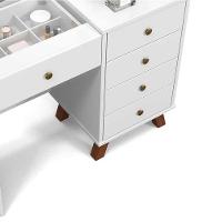 Penteadeira Camarim Luna Branco Com Banqueta - Móveis Luapa Branco - 3