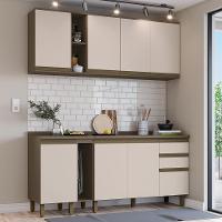 Cozinha Modulada Connect 6 Peças Com Porta Toalha Duna/cristal - Móveis Henn Duna/cristal - 2