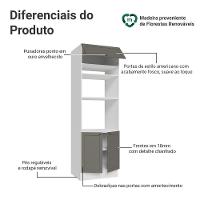 Torre Quente 70 Cm 3 Portas Branco/cinza Vik Madesa Branco/cinza - 3
