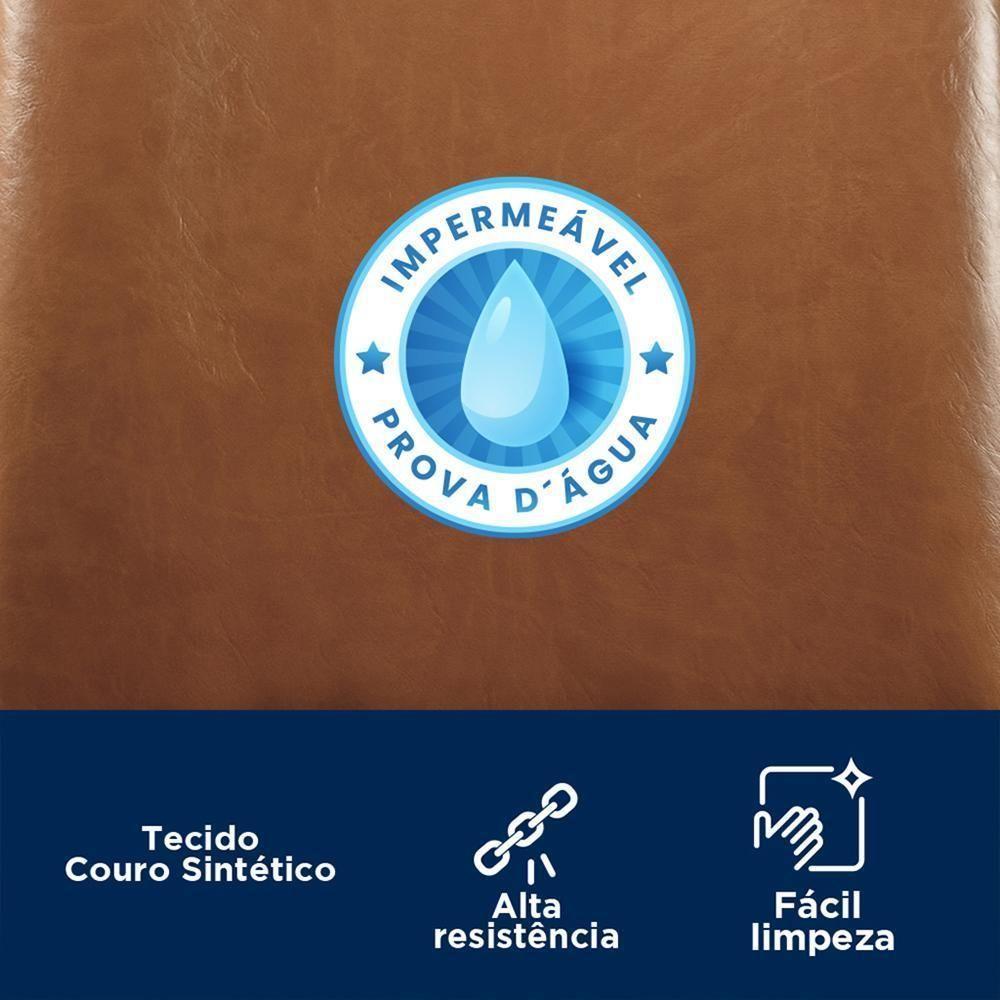 Conjunto 3 Cadeiras Lavínia Couríssimo Amarula/aço Preto - Salaone Couríssimo Amarula/aço Preto - 7