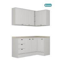 Armário De Cozinha Completa C Balcão Milla Bee Carraro Branco - 3