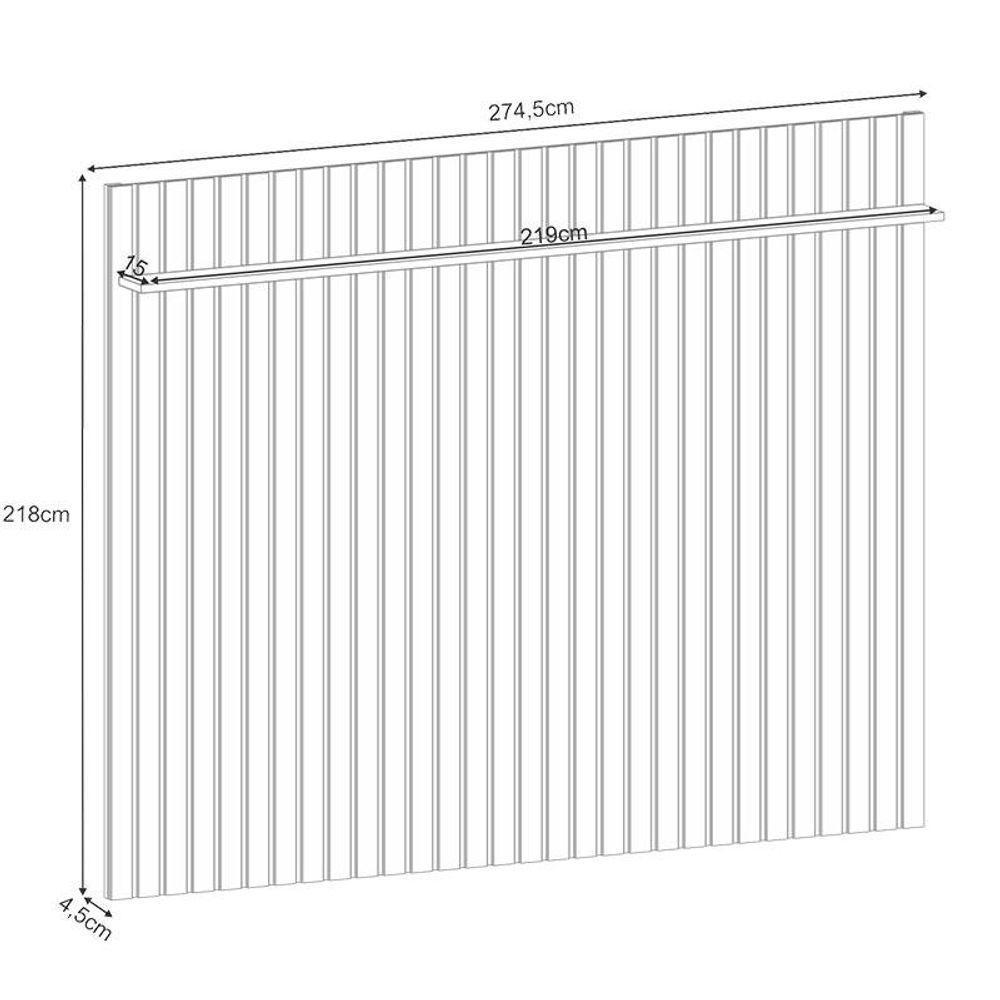 Rack Bancada época Com Painel Ripado You 2.7 Com Mesa De Centro Cadenza E Aparador Vivant Cinamomo Off White - Hb Móveis - 3