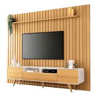 Rack Bancada época Com Painel Ripado You 2.7 Com Mesa De Centro Cadenza E Aparador Vivant Cinamomo Off White - Hb Móveis - 2