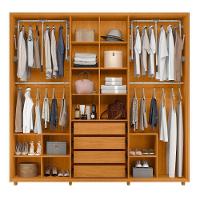 Guarda-roupa Casal Miró Ripado Com Escada 6 Portas 4 Gavetas - 7 Decor Cumaru E Opala - 3