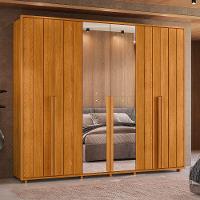 Guarda-roupa Casal Volpi Ripado 6 Portas 6 Gavetas 2 Portas C/ Espelho - 7 Decor Cinamomo - 2