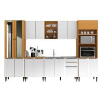Cozinha Modulada Luana Composição 3 Cinamomo Branco - Aramóveis - 1