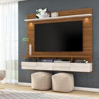 Painel Bancada Suspensa Para Tv 60 Polegadas Lana 1.8 - 7 Decor Naturale E Off White - 2