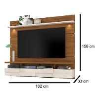 Painel Bancada Suspensa Para Tv 60 Polegadas Lana 1.8 - 7 Decor Naturale E Off White - 3