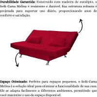 Sofá Cama Casal Com Almofadas Bettina Suede Vermelho - 6