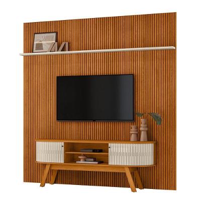 Combo Painel De Tv 60 Polegadas + Rack New Laguna - 7 Decor Cinamomo E Off White