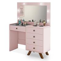 Penteadeira Camarim Luna Rosê Sem Banqueta - Móveis Luapa Rosê - 1