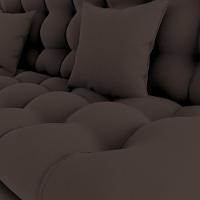 Sofa Cama 2 Lugares 185 Cm Duda Veludo Light B255 Milani Store Marrom - 7