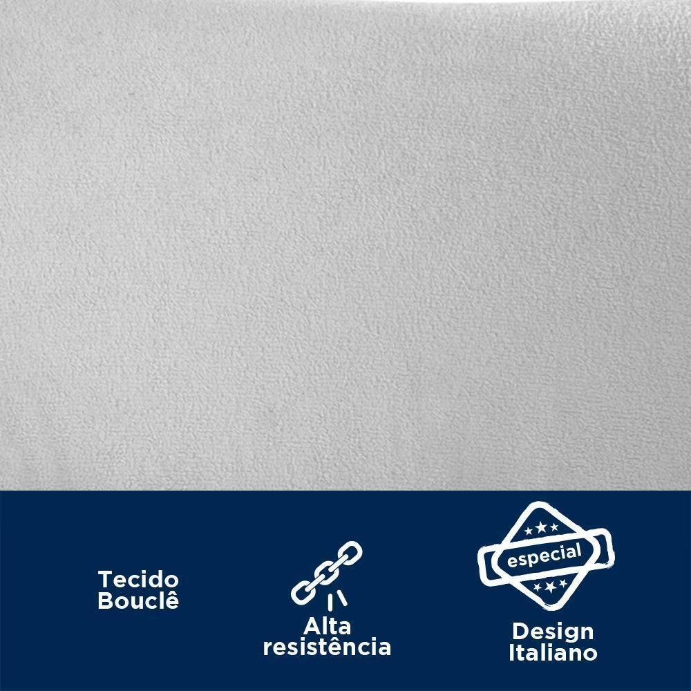 Conjunto 3 Cadeiras Lavínia Bouclê Cinza/aço Preto - Salaone Bouclê Cinza/aço Preto - 7