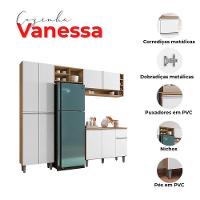 Cozinha Ambiente Vanessa Amêndoa Branco - Ajl