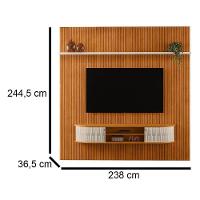Combo Home Suspenso + Painel Para Tv 60 Polegadas New Bugatti - 7 Decor Cinamomo E Off White - 3