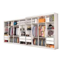 Closet Casal Duplo Rubi Premium 16 Portas 8 Gavetas Branco Cinamomo - 2