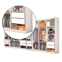 Closet Casal Duplo Rubi Premium 16 Portas 8 Gavetas Branco Cinamomo - 3