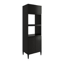 Torre Quente Miami Para 1 Forno 1 Microondas 3 Portas Carraro Preto Touch - 1