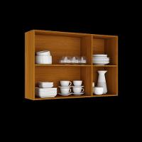 Armário 120cm 3 Portas De Vidro Mdf Dobradiças Slow Motion Lumina - Itatiaia Cinamomo-fendi - 2