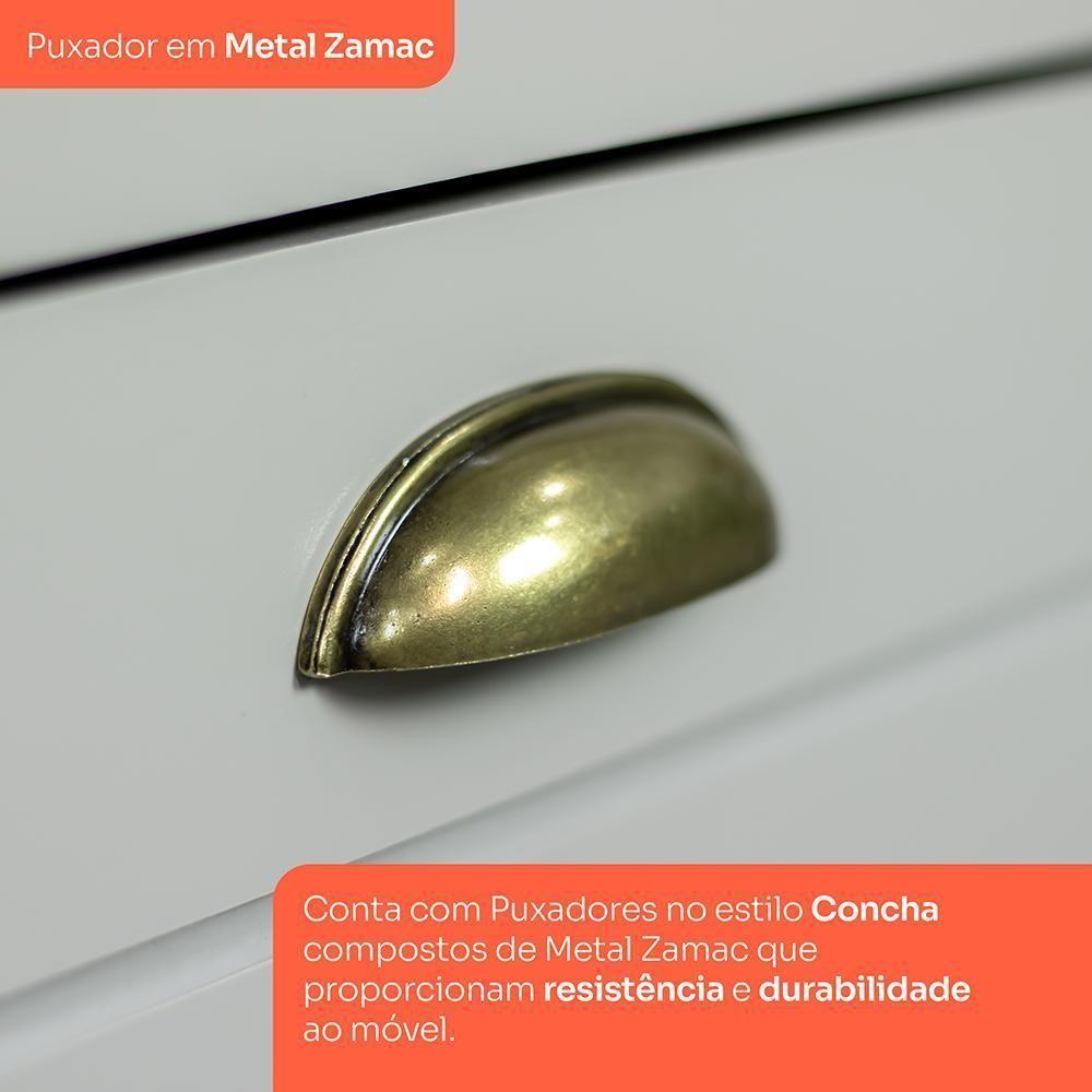 Cozinha Modulada Americana 2 Peças Balcões 120cm E 80cm Cinza/nature Com Tampos Mdp - Móveis Henn Cinza/nature - 5