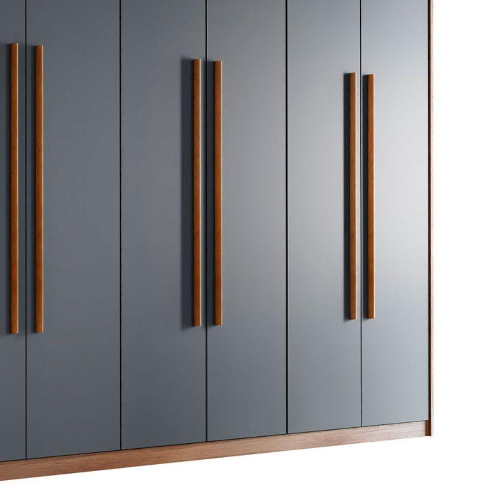 Guarda Roupa Casal Heros 6 Portas E 2 Gavetas Moderna Imbuia / Grafite - 7