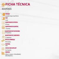 Guarda Roupa Casal Heros 6 Portas E 2 Gavetas Moderna Imbuia / Grafite - 5