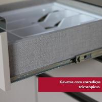 Cozinha Modulada Connect 2 Peças Com Aéreo E Balcão 120cm Duna/cristal - Móveis Henn Duna/cristal