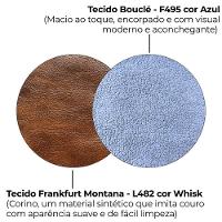 Sofa Cama 2 Lugares 203 Cm Esther Boucle Corino Whisk Milani Store Azul - 8