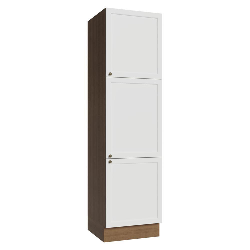 Paneleiro 60 Cm 3 Portas Vik Madesa Rustic/branco - 1