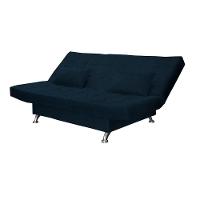 Sofá Cama Casal Com Almofadas Bettina Suede Azul Marinho - 8