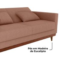 Sofa Cama 2 Lugares 203 Cm Esther Boucle Corino Whisk Milani Store Marrom - 6