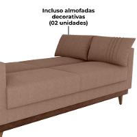 Sofa Cama 2 Lugares 203 Cm Esther Boucle Corino Whisk Milani Store Marrom - 7