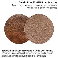 Sofa Cama 2 Lugares 203 Cm Esther Boucle Corino Whisk Milani Store Marrom - 8