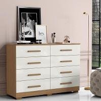 Guarda Roupa Casal Nápole 2045149 E Armário Multiuso 2000191 E Cômoda 2014148 Atacama Off White - Aramóveis - 8