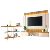 Home Suspenso Illusion 1.8 Cinamomo Off White E Aparador Infinity Cinamomo- Hb Móveis - 1