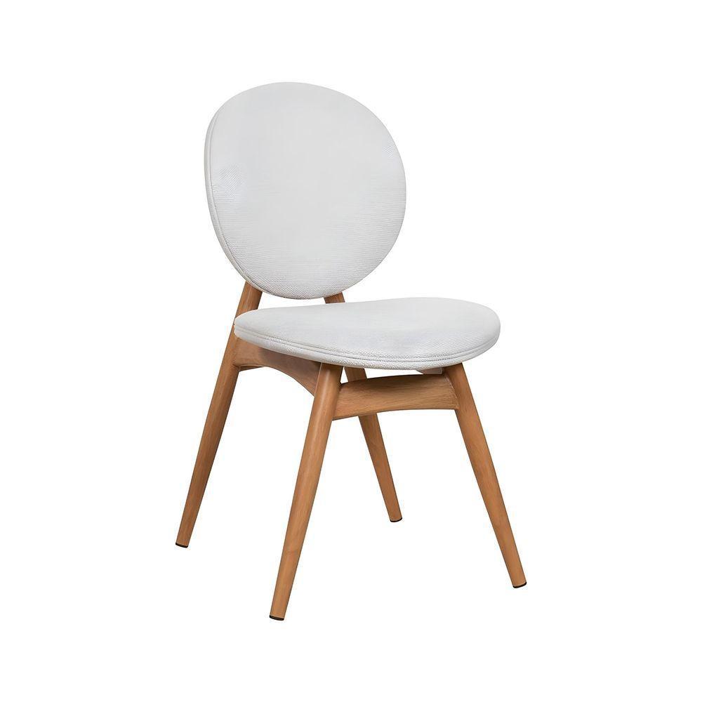 Kit 4 Cadeiras De Jantar Lotus Estrutura Aço Carbono Laminado Natural Com Estofado Linho Cru - 6